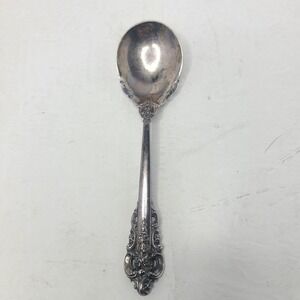 Vintage Wallace Grand Baroque Sterling Silver Sugar Shell Spoon 6 1/2in 1.4oz